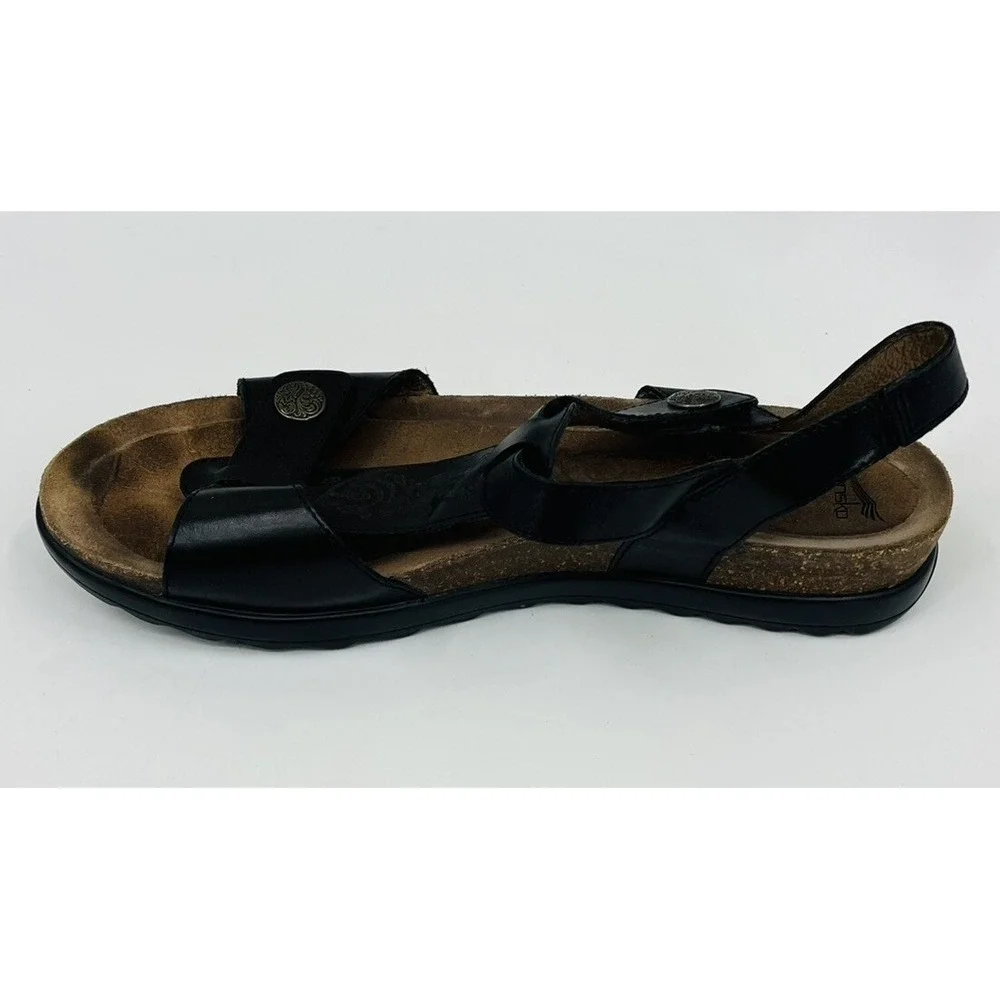 Dansko Pasha Black Tooled Leather Strappy Comfort Sandals Shoes EU 42 US 11